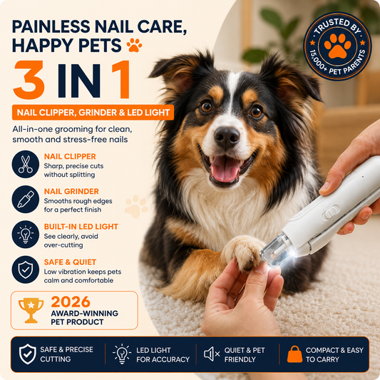 PawPerfect™ 3-in-1 LED Nail Grooming System— Limited Edition
